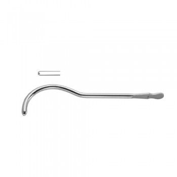 Guyon Urethral Sound / Dilating Bougie 13 Charr. Brass - Chrome Plated, 26.5 cm - 10 1/2"